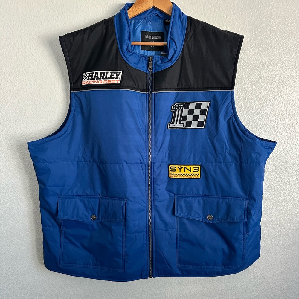 Harley Davidson Motorcycle #1 USA Racing Department Vest Jacket Men’s Size 3XL